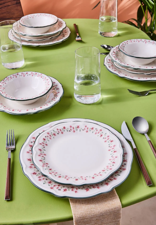 Karaca Piraye 24 Pieces 6 Person Dinnerware Set, Multicolor