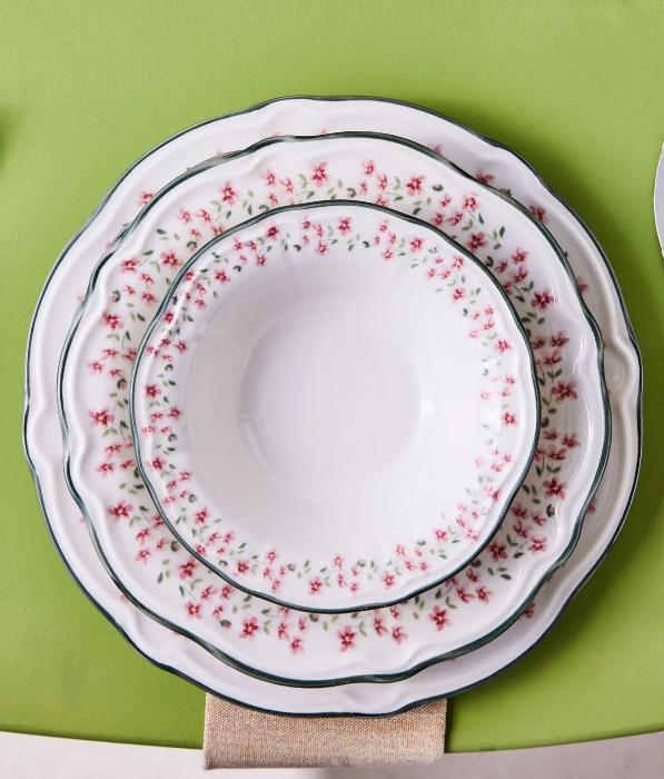 Karaca Piraye 24 Pieces 6 Person Dinnerware Set, Multicolor