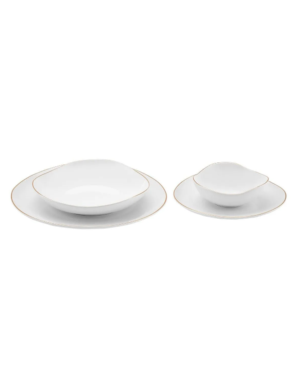 Karaca Streamline Middle Gold Dinner Set, 24 Pieces