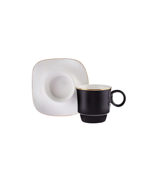 KARACA TORBA BLACK 6-PERSON COFFEE CUP, BLACK