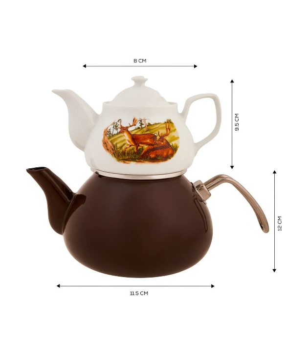 KARACA LEGEND GROVE PORCELAIN TEAPOT, CREAM