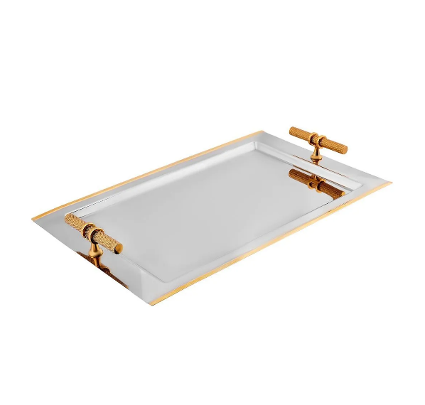 KARACA YENIKOY 23X37 CM STAINLESS STEEL TRAY, STAINLESS STEEL
