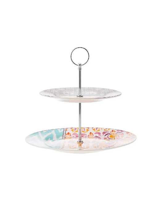 KARACA IBIZA TIERED COOKIE STAND, MULTICOLOR