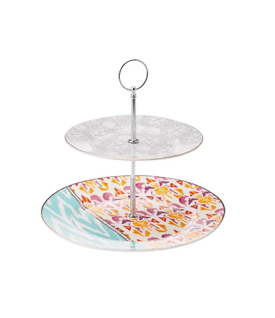 KARACA IBIZA TIERED COOKIE STAND, MULTICOLOR
