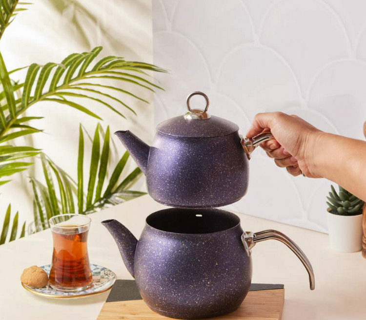 KARACA BIOGRANIT STEEL PLUS TEAPOT, PURPLE
