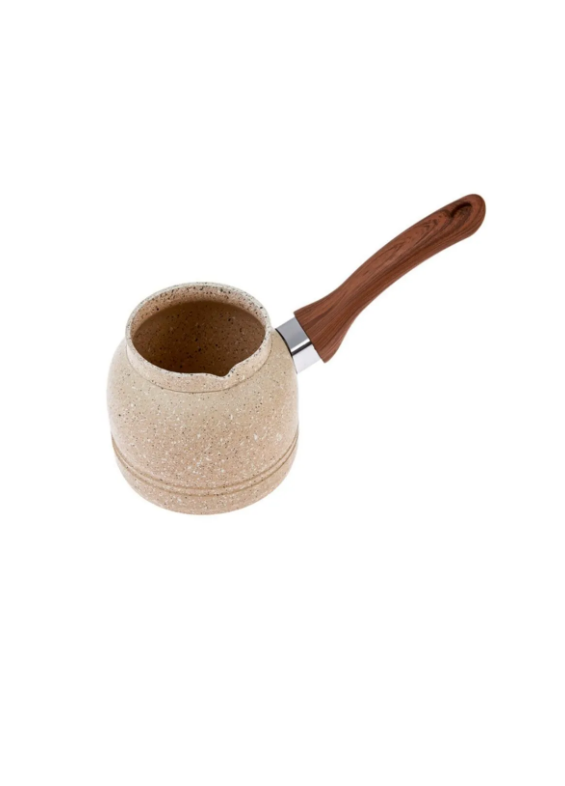 KARACA WOODSTONE 2-PIECE COFFEE POT SET, BROWN