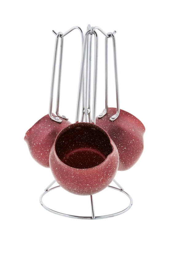 KARACA BIOGRANITE STEEL PLUS COFFEE POT SET, RED