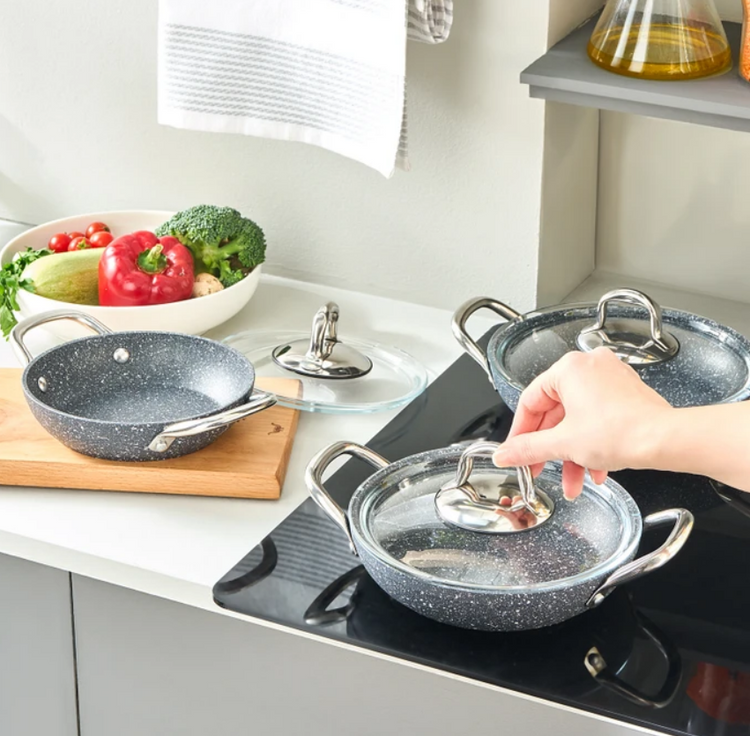 KARACA BIOGRANITE NAVY STONE 6-PIECE SET, BLUE