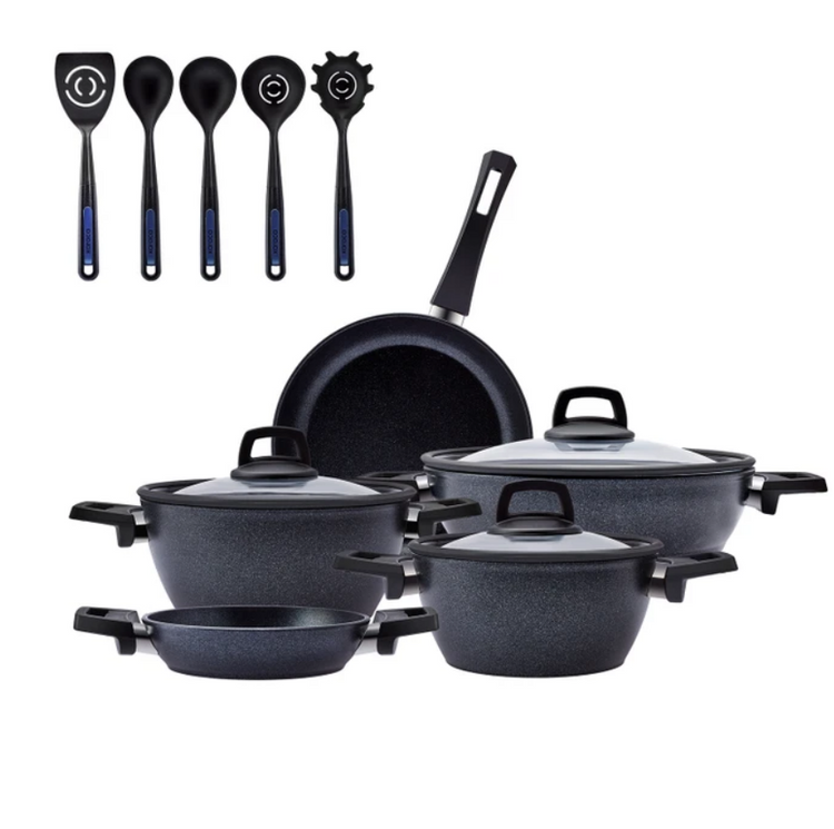 KARACA BIODIAMOND POWERFUL 13-PIECE COOKWARE SET, BLACK