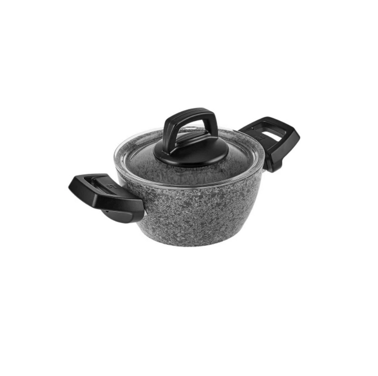 KARACA BIOGRANITE GREY STONE MINI 5-PIECE COOKWARE SET, GRAY