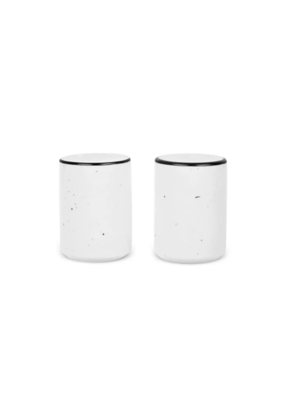 KARACA LINA 2-PIECE SALT AND PEPPER SHAKER SET, WHITE