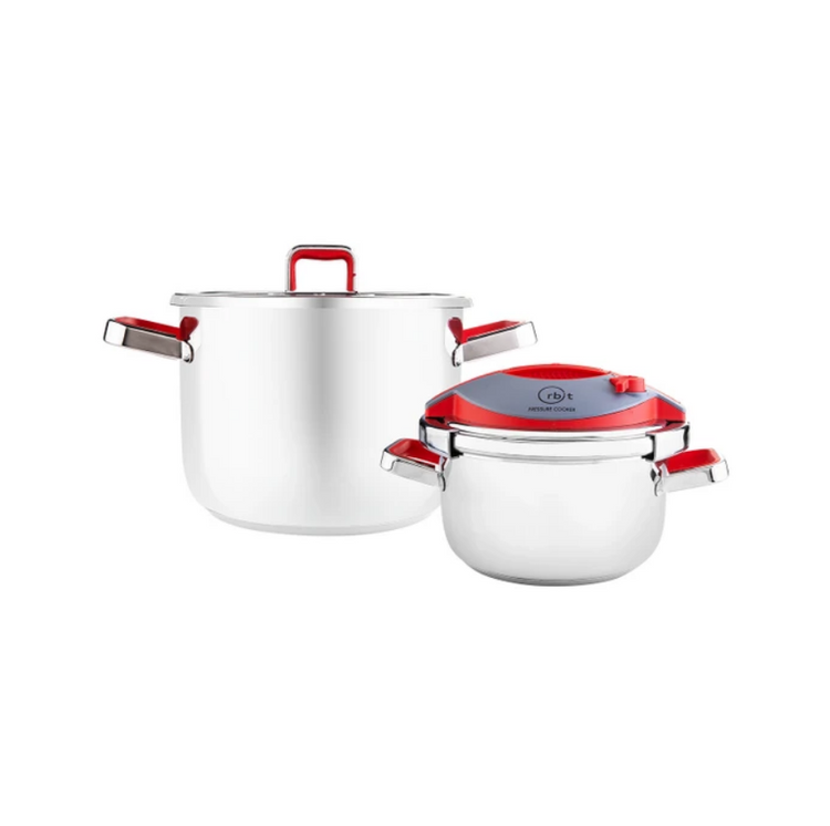 KARACA ORBIT 4+6 L PRESSURE COOKER, RED