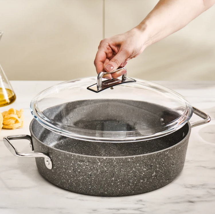 KARACA SALVADOR BIO GRANITE 30 CM KARNIYARIK POT, GRAY