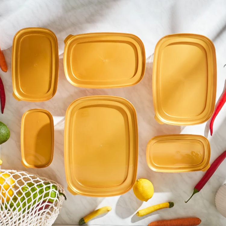 KARACA VICKS BAILANDO GOLD 6-PIECE STORAGE CONTAINER SET, GOLD