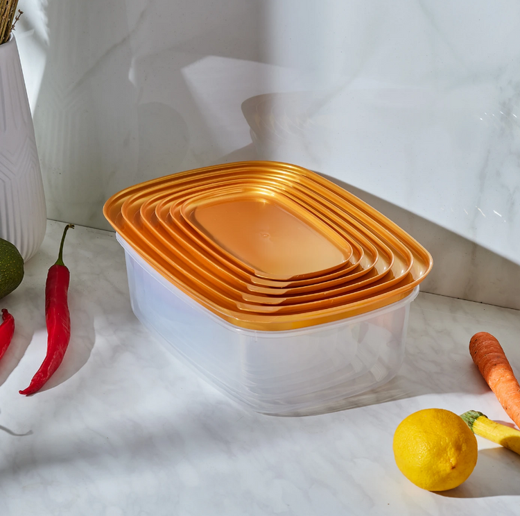KARACA VICKS BAILANDO GOLD 6-PIECE STORAGE CONTAINER SET, GOLD