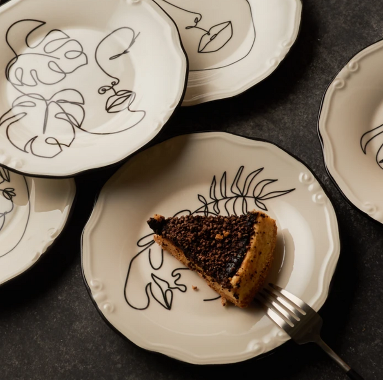 KARACA FACE 21 CM 6-PIECE DESSERT SET