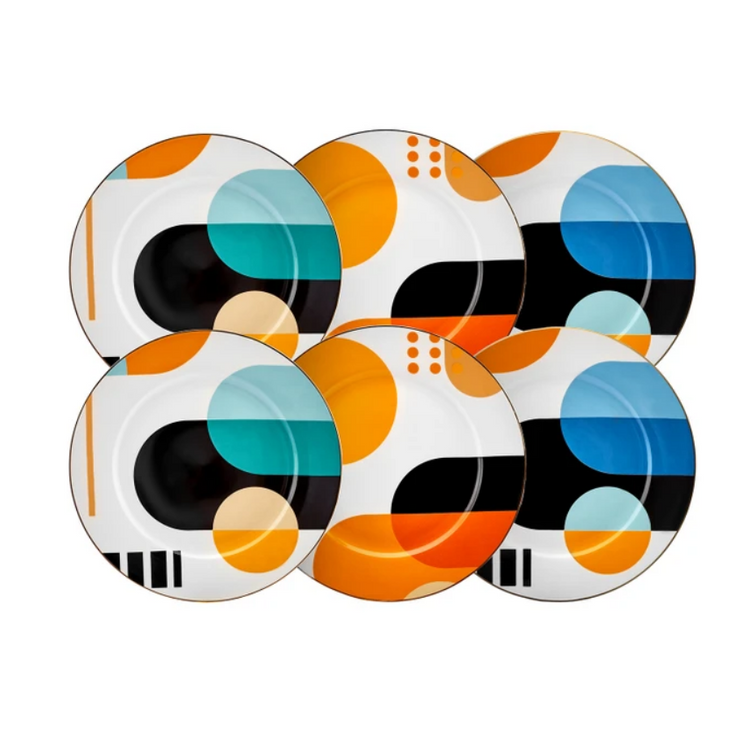 KARACA PUZZLE 19 CM 6-PIECE DESSERT SET, MULTICOLOR