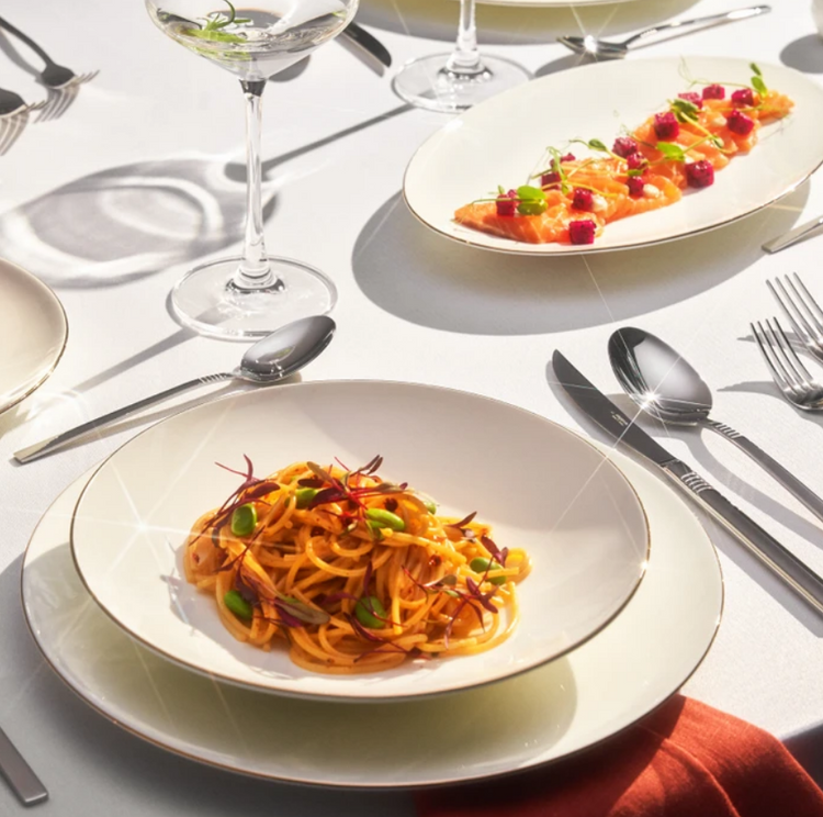 KARACA NIL 84-PIECE 316 ELEGANCE CUTLERY SET, PLATINUM