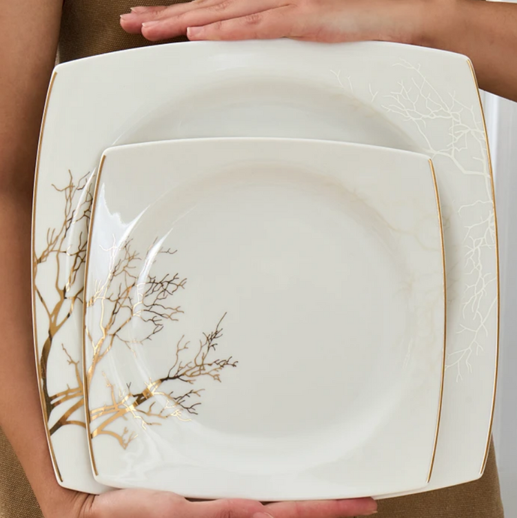 KARACA AUTUMN 60-PIECE 12-PERSON SQUARE DINNER SET