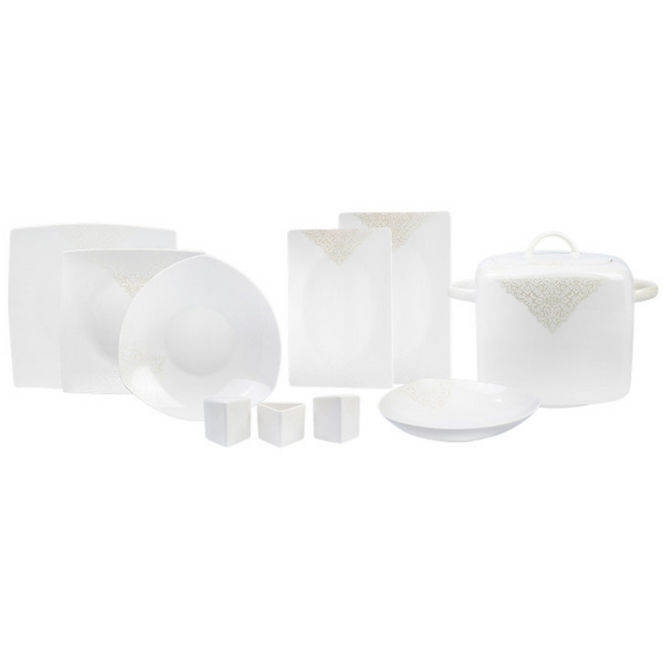 KARACA SILA CREAM 60-PIECE 12-PERSON DINNER SET, CREAM
