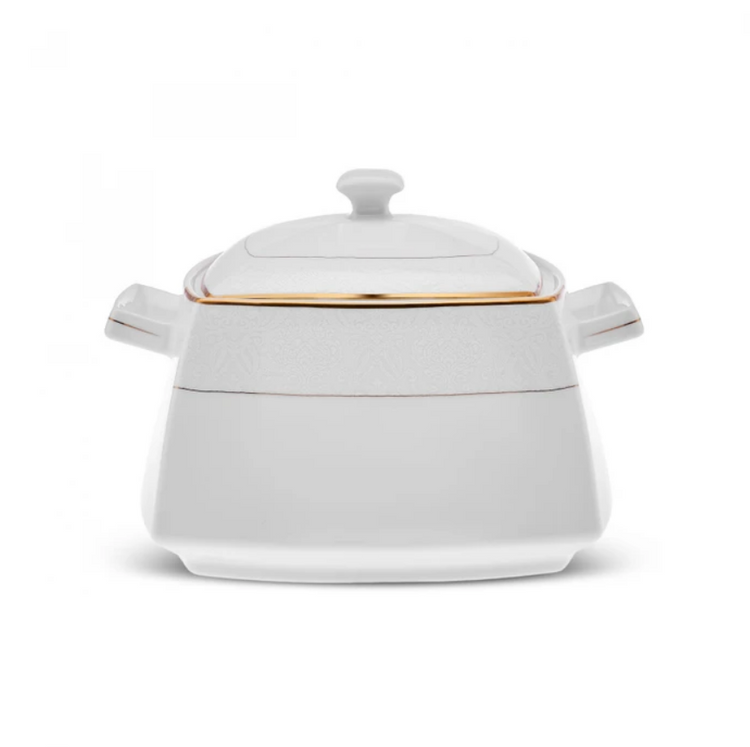 KARACA CARISS SQUARE 60-PIECE 12-PERSON DINNER SET, GOLD