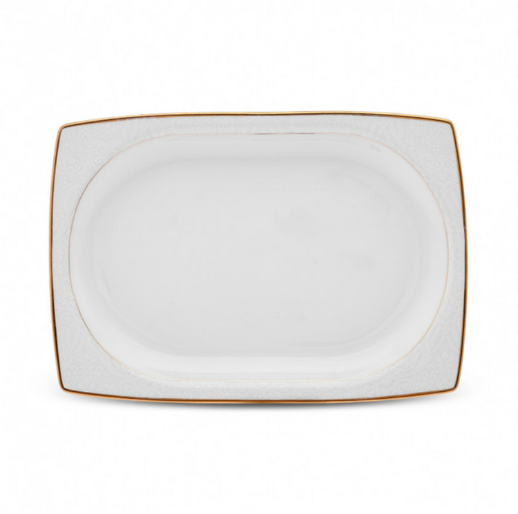 KARACA CARISS SQUARE 60-PIECE 12-PERSON DINNER SET, GOLD