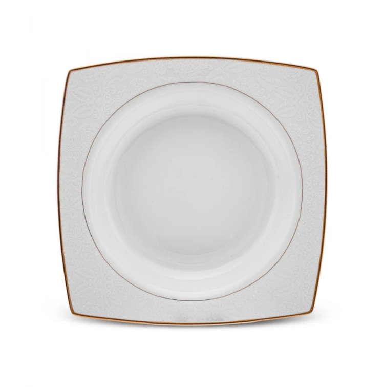 KARACA CARISS SQUARE 60-PIECE 12-PERSON DINNER SET, GOLD