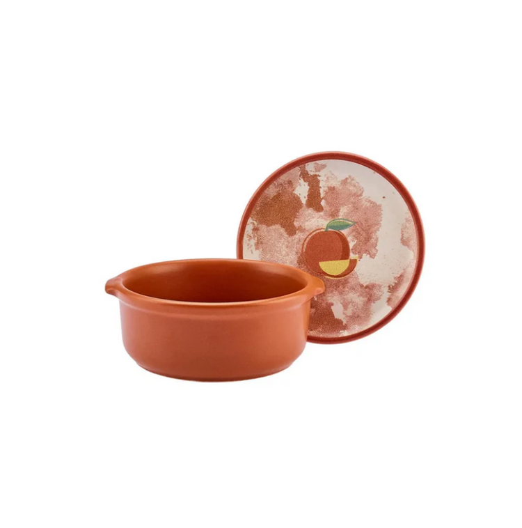 KARACA ORANGE BREAKFAST BOWL with LID , MULTICOLOR