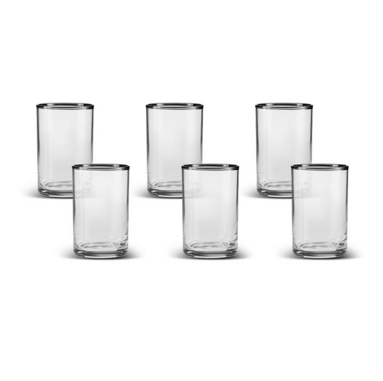 KARACA ISIL 6-PIECE COFFEE SIDE GLASS SET, PLATINUM