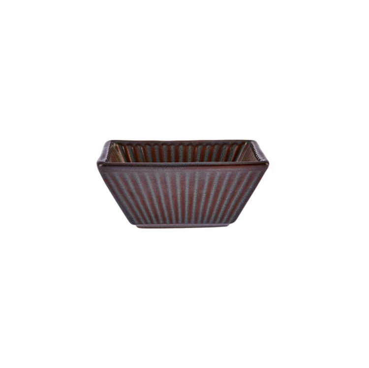 KARACA SAGE REACTIVE SQUARE SNACK BOWL, GREEN