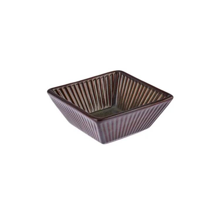 KARACA SAGE REACTIVE SQUARE SNACK BOWL, GREEN