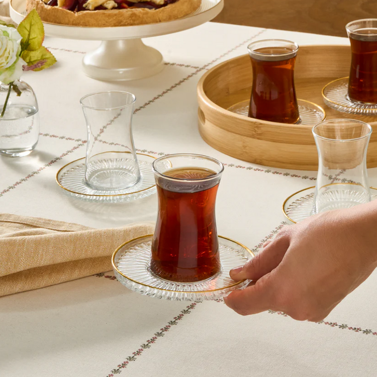 KARACA NILUFER 12-PIECE TEA SET