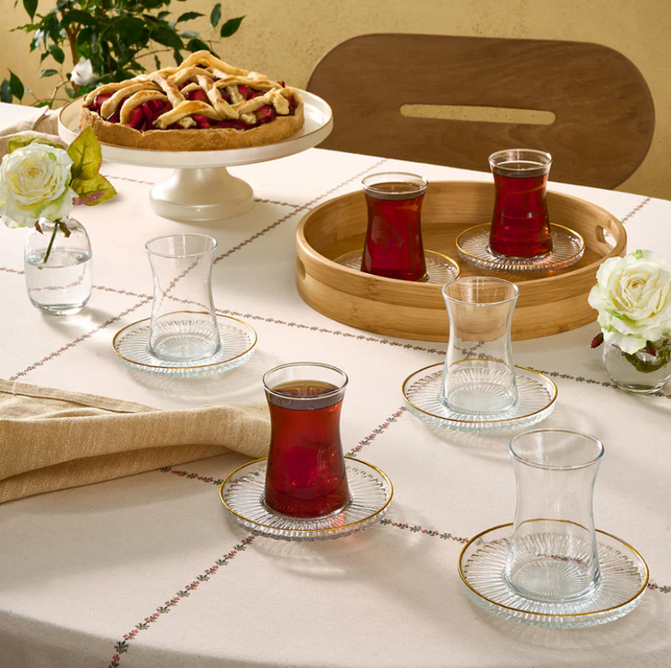 KARACA NILUFER 12-PIECE TEA SET
