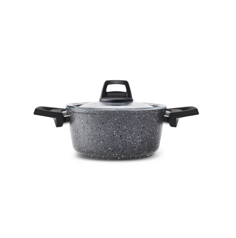 KARACA BIOGRANITE ATLAS 6-PIECE MIDI COOKWARE SET, BLACK