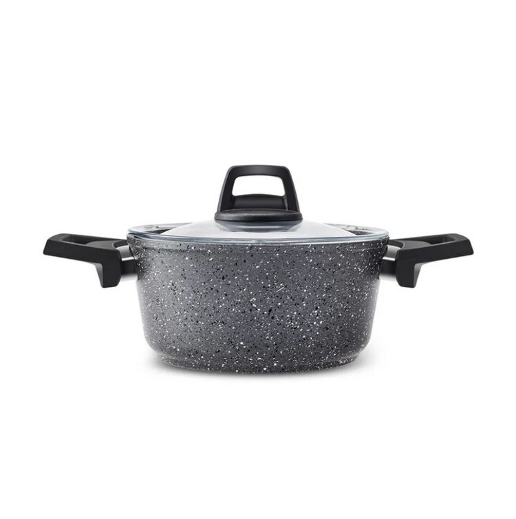 KARACA BIOGRANITE ATLAS 6-PIECE MIDI COOKWARE SET, BLACK