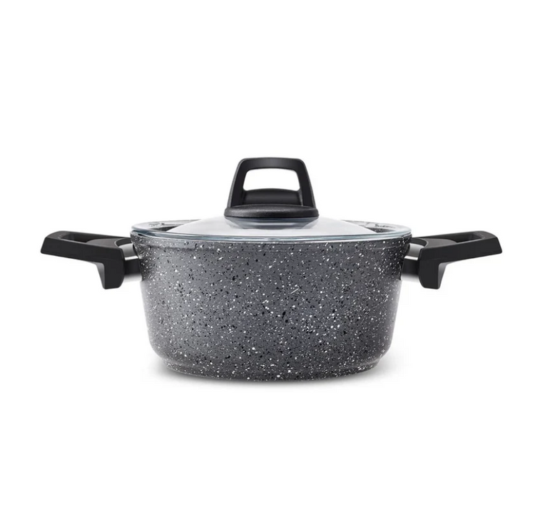 KARACA BIOGRANITE ATLAS 6-PIECE MIDI COOKWARE SET, BLACK