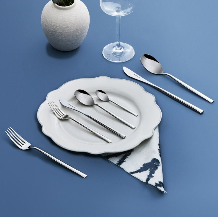 KARACA ELEGANCE NEW LIZA PLATINUM 84-PIECE CUTLERY SET FOR 12 PEOPLE