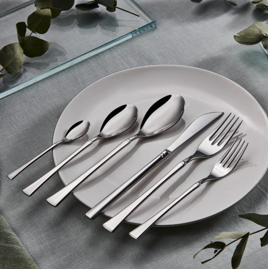 KARACA ELEGANCE RAYER PLATINUM 72-PIECE CUTLERY SET FOR 12 PEOPLE
