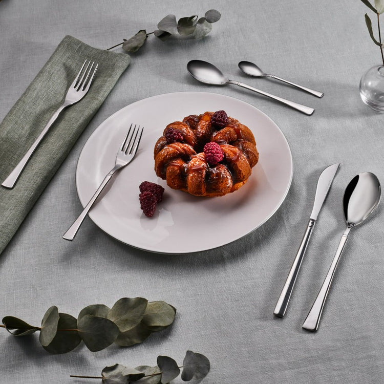 KARACA ELEGANCE RAYER PLATINUM 72-PIECE CUTLERY SET FOR 12 PEOPLE