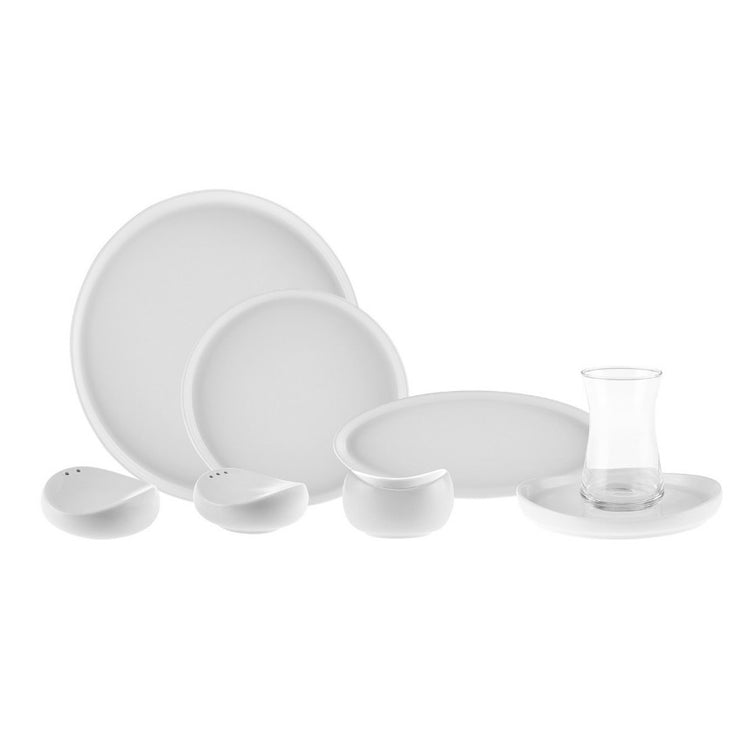 KARACA FOREVER BONE OLLA 28-PIECE BREAKFAST SET FOR 6 PEOPLE