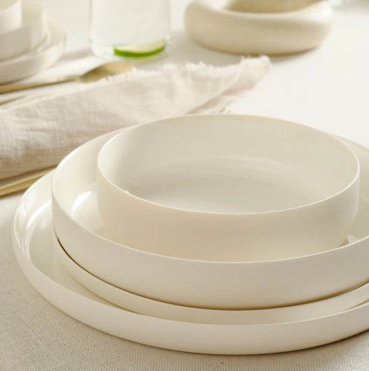 KARACA EARTH COLLECTION FINESSE 24-PIECE DINNER SET FOR 6 PEOPLE, WHITE
