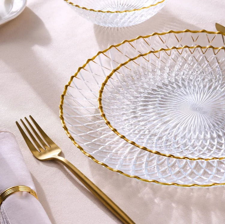 KARACA ZELAZO GOLD RIM 18-PIECE 6-PERSON DINNER SET