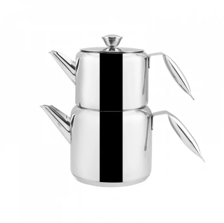 KARACA GRANADA MIDI STAINLESS STEEL TEAPOT SET