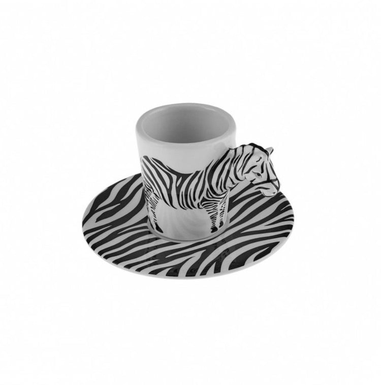 KARACA ZEBRA 2-PERSON COFFEE CUP SET 60 ML