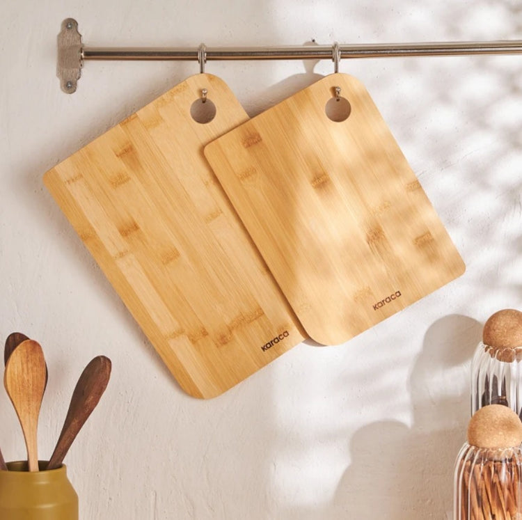 KARACA AZUR 2-PIECE BAMBOO CUTTING BOARD SET