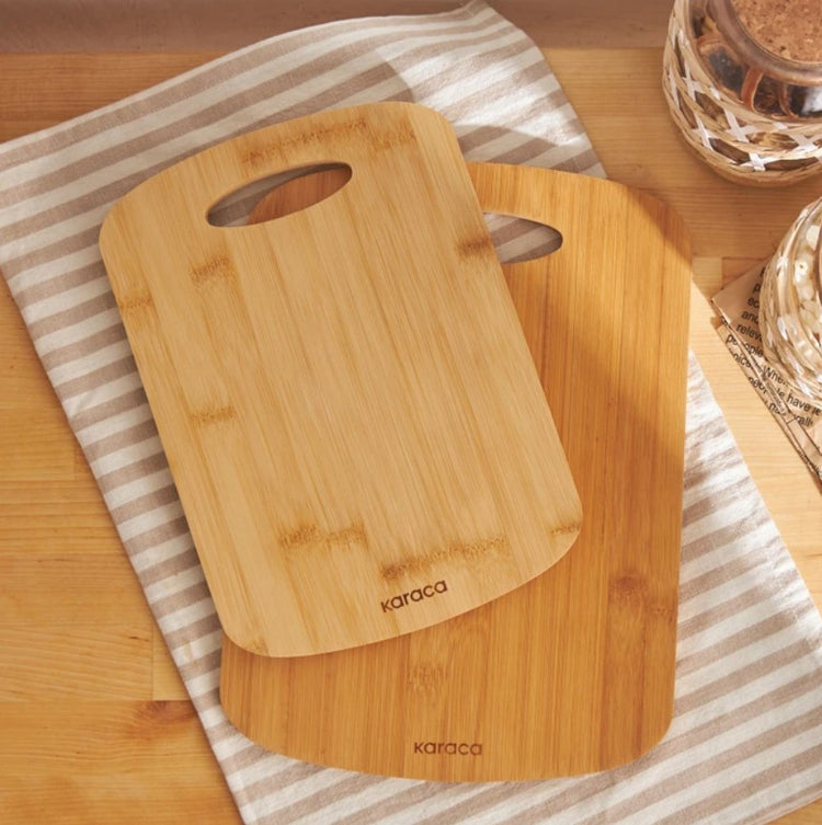 KARACA DEFNE 2-PIECE BAMBOO CUTTING BOARD SET