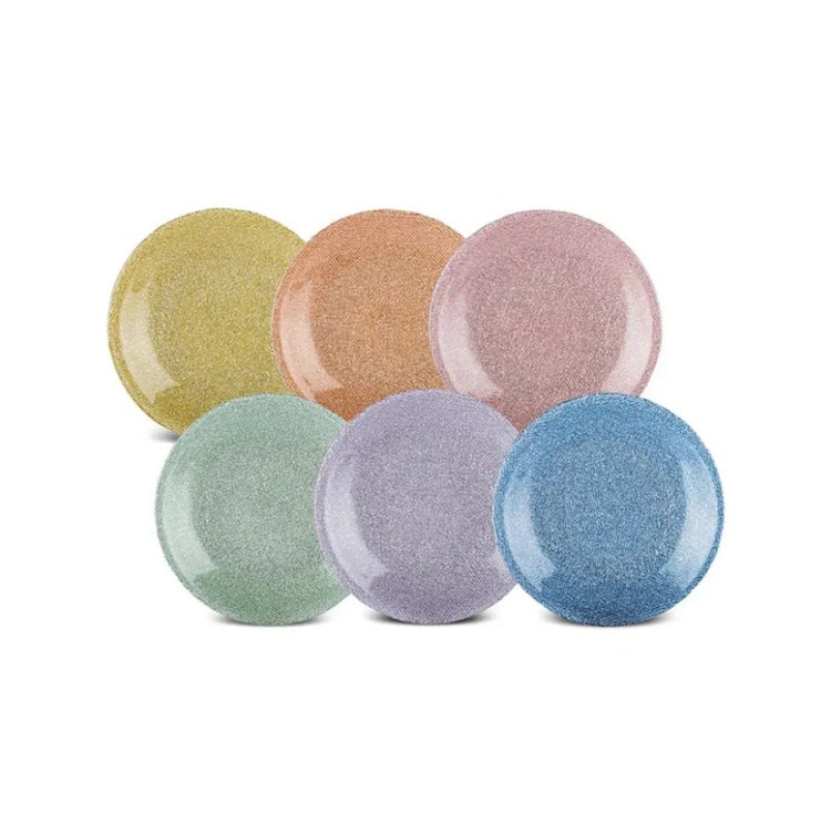 KARACA COTTON COLORED SILVERY DESSERT SET 6 PIECES