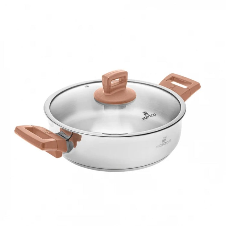 KARACA SENNA INDUCTION BASED STAINLESS STEEL POT 3 LITER ROSE