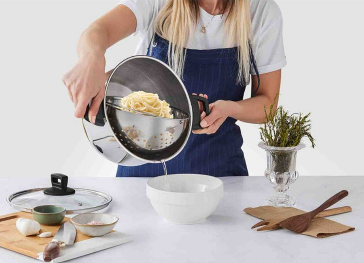 KARACA MUTFAKSEVER INDUCTION BASED STAINLESS STEEL PASTA POT 24 CM