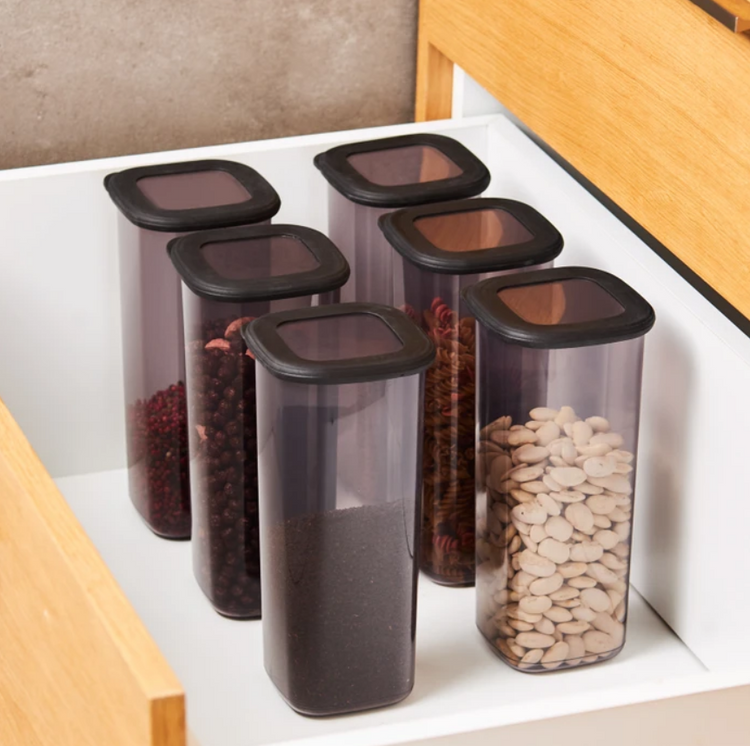 KARACA RISE 9-PIECE STORAGE CONTAINER SET, ANTHRACITE